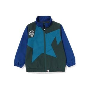 Bape Kids Raincoat - Blue and Green Star Design